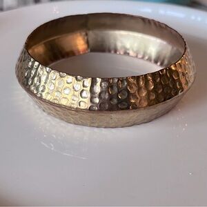 🌸3/$25 Vintage Hammered Finish, Textured Gold Bangle Bracelet